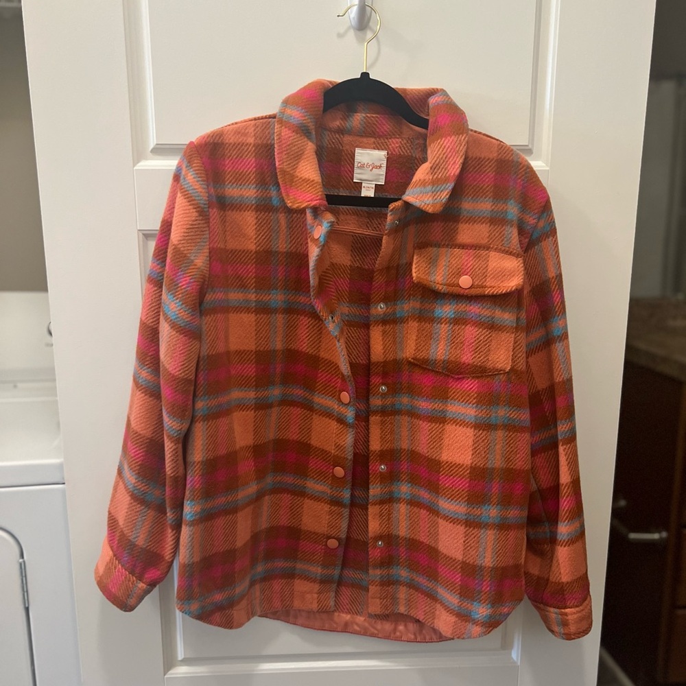 Cat & Jack Multicolor Plaid Button Down Shirt